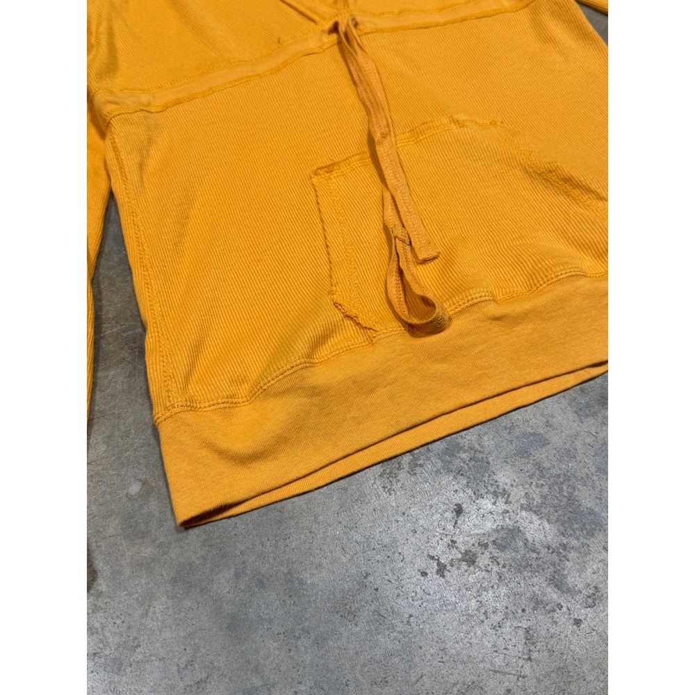 No Boundaries Ribbed Hoodie Fresh Womens XL Papaya Orange V-Neck Tie Front - Picture 10 of 10
